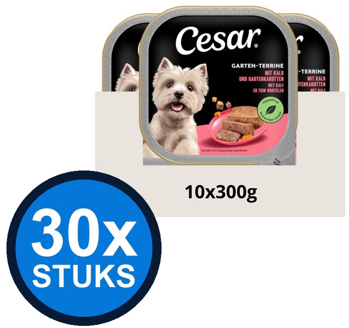 Cesar Cesar - Primeur Paté Kalf & Worteltjes - Hondenvoer Natvoer - 300g