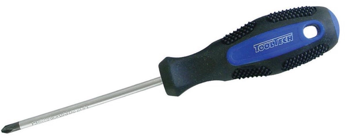 Kruiskopschroevendraaier PH1 x 100 mm – Chroom Vanadium – Soft Grip – TOOLTECH