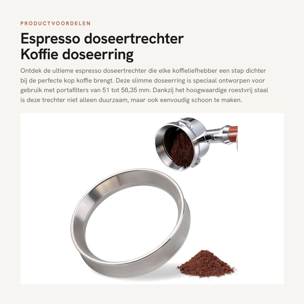 Dailygoods- Doseertrechter Roestvrij Staal - Intelligente Doseerring