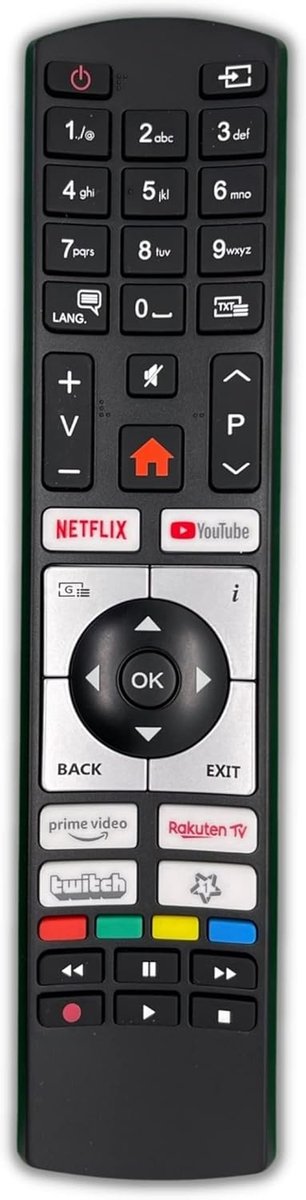 Televisie Afstandsbediening - Universele Controller - TV Bediening - Directe Functionaliteit - 15 cm - Zwart
