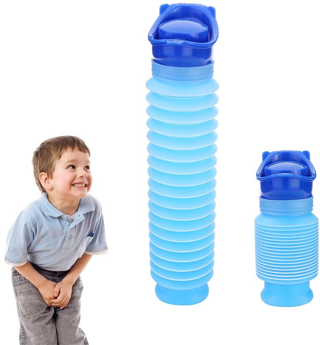Dailygoods- Urinoir Draagbaar Potje 750 ml - Kinderurinoir - Uniseks - Ergonomisch Ontwerp - Milieuvriendelijk Polypropyleen - Blauw - Kinderenpotje