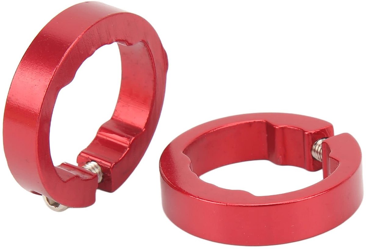 Dailygoods- Fietsstuurgrepen Aluminium - 2 Stuks - Klemringen - Fietsgreepvergrendeling - Duurzaam - Voor 22,2 mm Fietssturen - Fietsgrepen