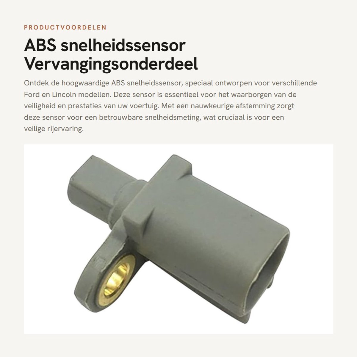 Dailygoods- Snelheidssensor ABS - Compatibel met F0RD C-MAX/ESCAPE/FOCUS - Geschikt voor LINC0LN MKC 2015-2018 - Onderdeelnummer AV6T2B372EC - Achter links/rechts - Hoogwaardige kwaliteit - Autosensor