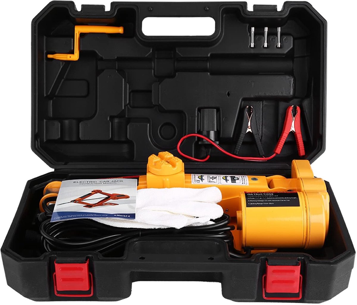 Dailygoods - Elektrische auto-krik - 2 ton - Compact voor bandwissel - 12 Volt - Automatische krik - Ideaal voor garage en noodsituaties