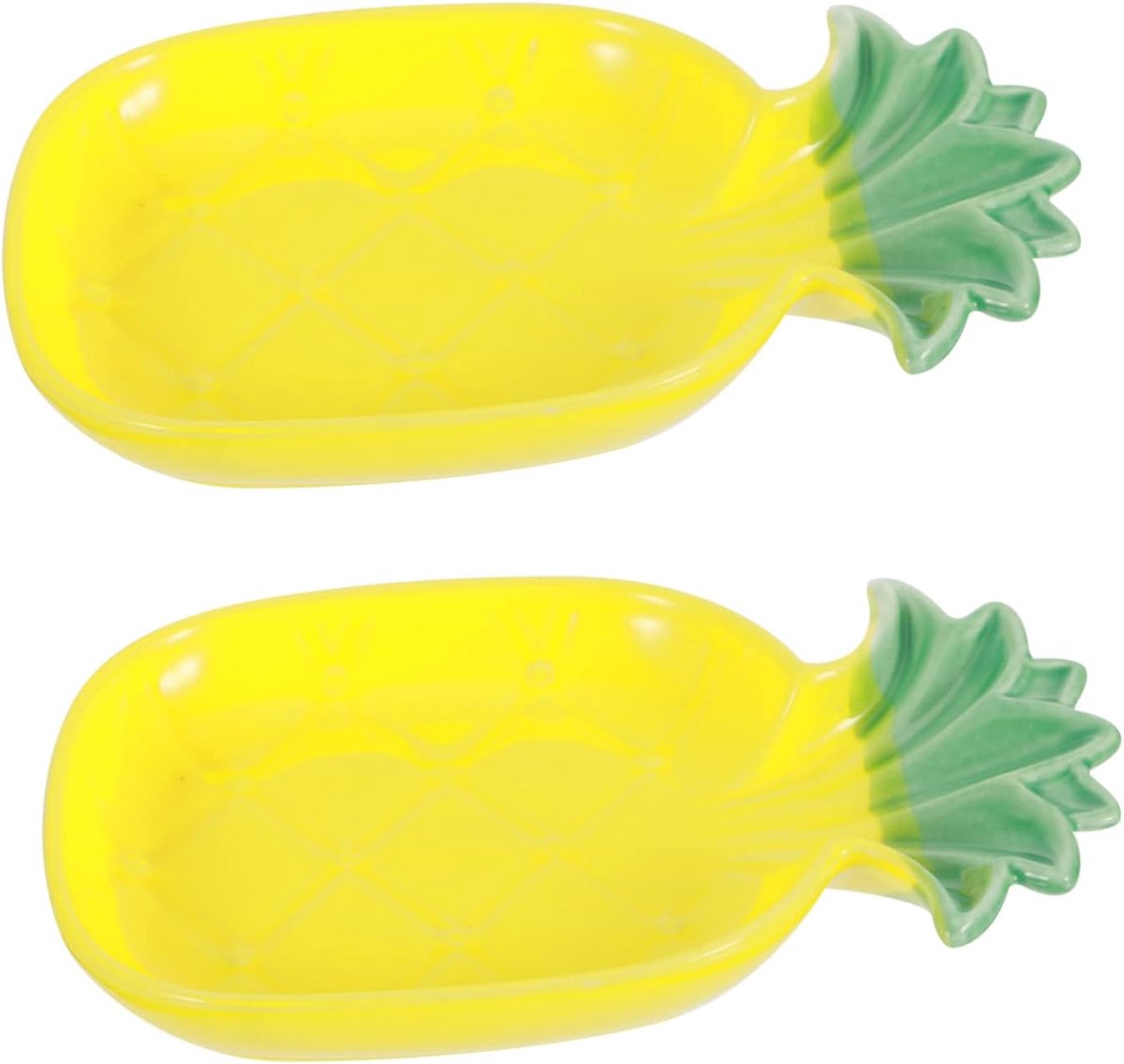 Voerbak Hamster - Dierenbakje Eten - Voeren en drinken - Keramiek - 13 x 8.5 cm - Geel