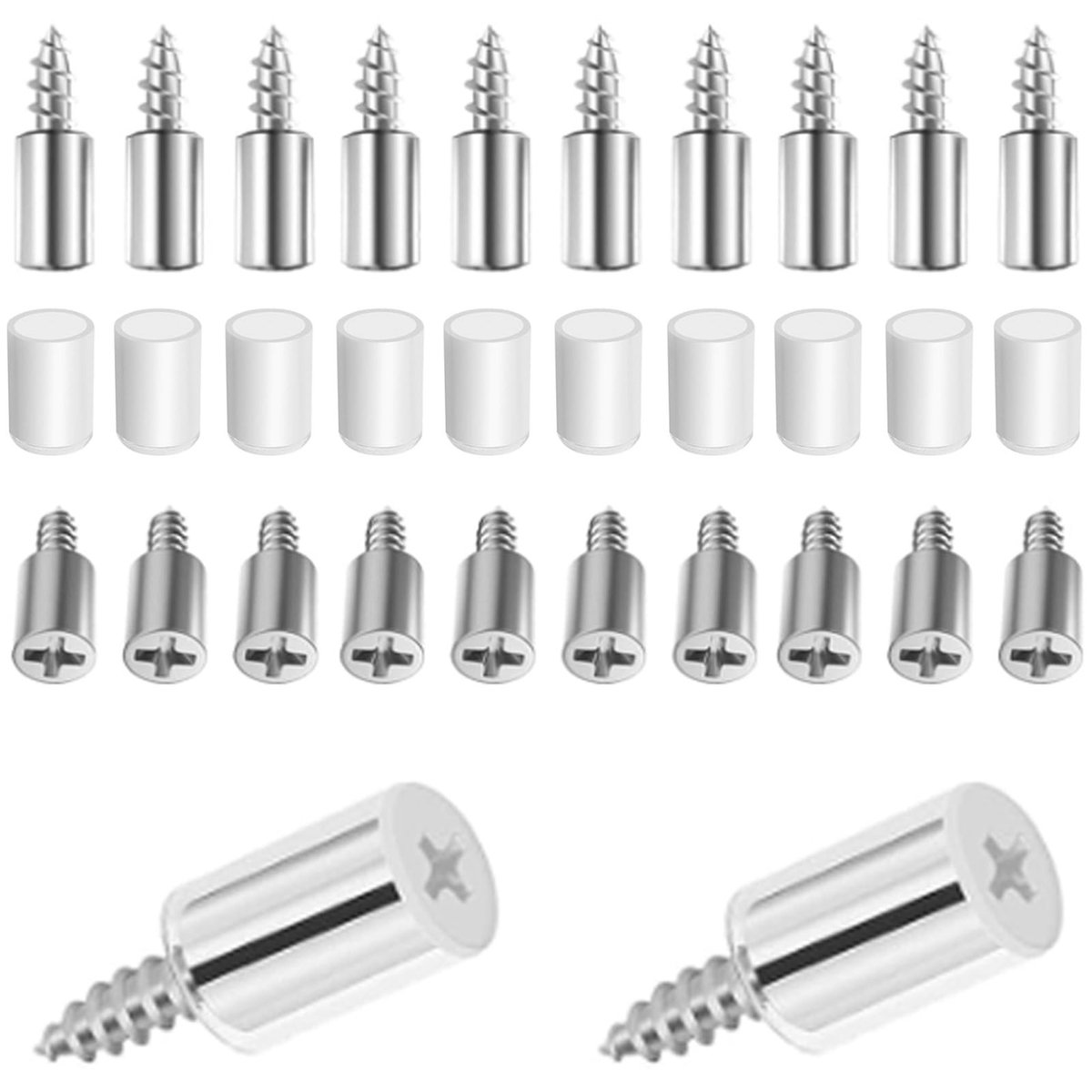 Dailygoods- Plankdragers 80 stuks - Planksteunen met rubberen bescherming - Zelftappende schroeven - Inlegplankhouders voor meubels - Kasten - Vitrines