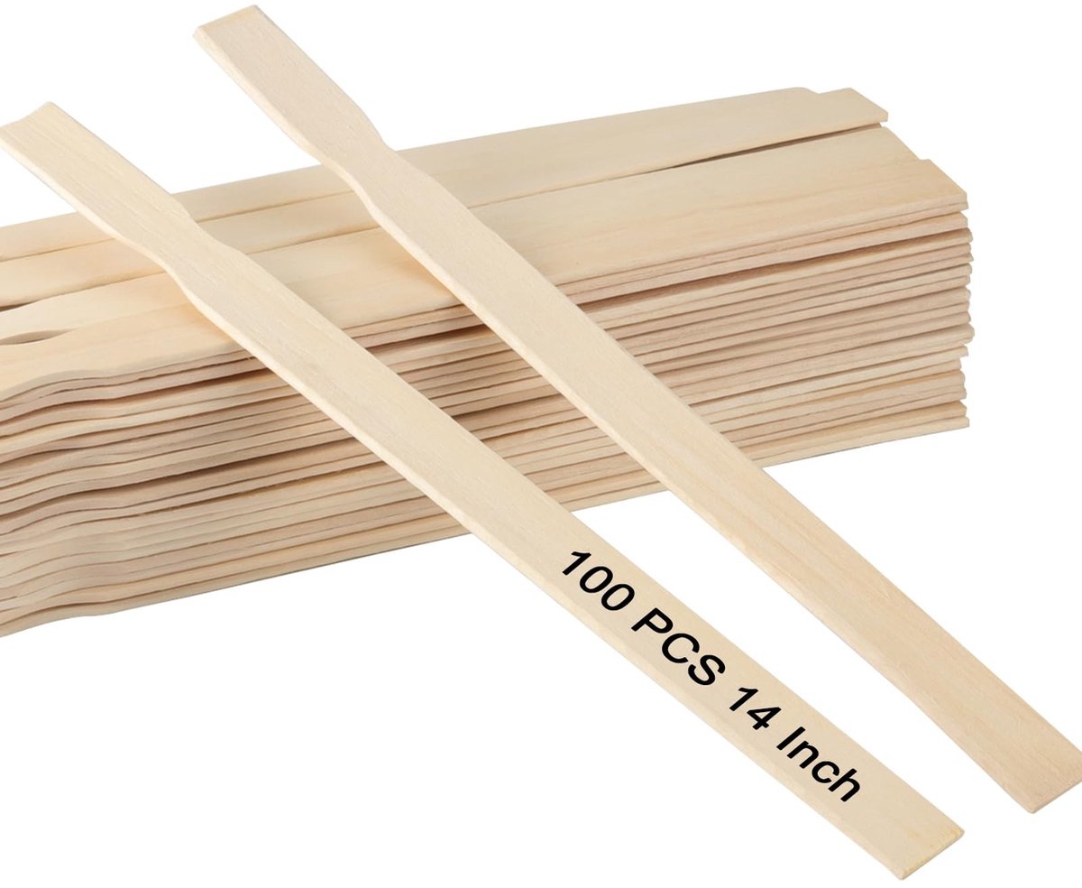 Dailygoods- Roerstokjes 100 stuks - Houtverf Mengstok - Roerders voor Verf/Hars - 35 cm - Duurzaam - Ideaal voor Ambacht - Verfmengstok