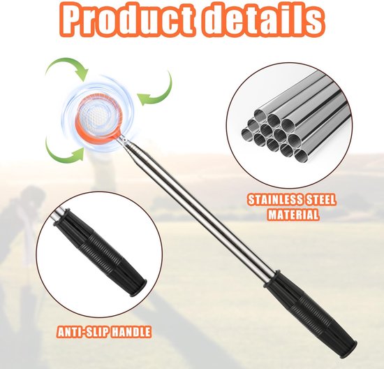 Dailygoods - Telescopische Golfbal Retriever - Antislip voor Water en Struiken — afbeelding 5
