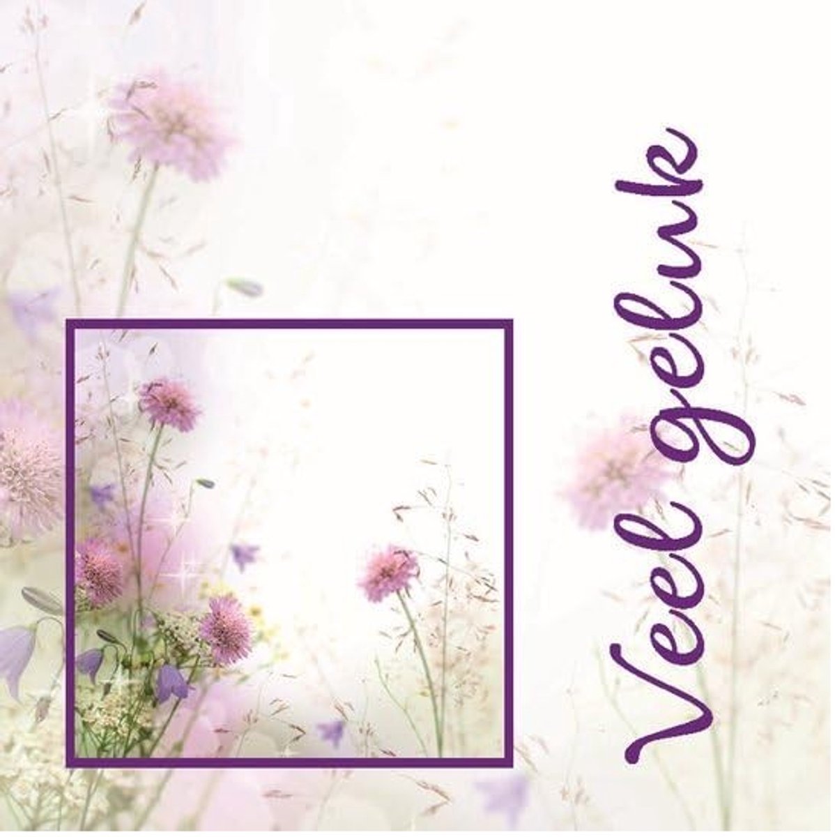 Dailygoods- Bloemenkaartje Luxe - Set van 20 Stuks - Cadeaukaartje - 7x7cm - Met Boorgaatje - Vrolijk Bloemendesign - Positieve Wensen - Wenskaart