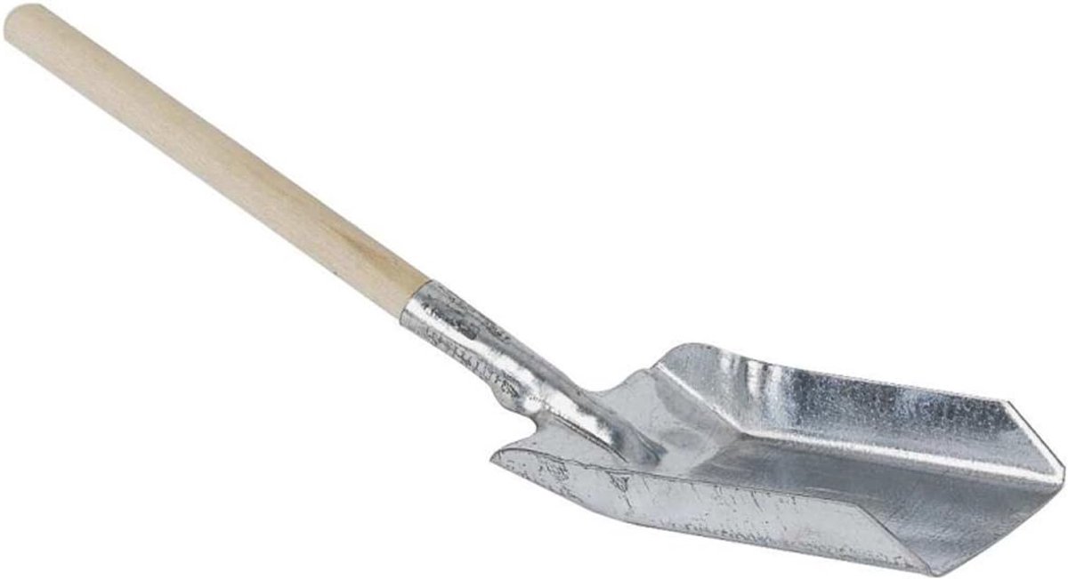 Asschep - Vuilnis schep - Schoonmaken Hout - Zink en Hout - 46 cm - Niet gespecificeerd
