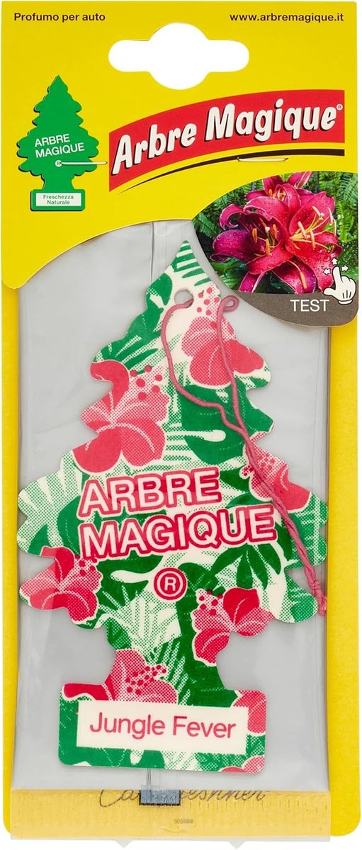 Auto Luchtverfrisser - Geurhanger Auto - Frisse Auto - Pure Essences - 18.5 x 8 x 1 cm - Jungle