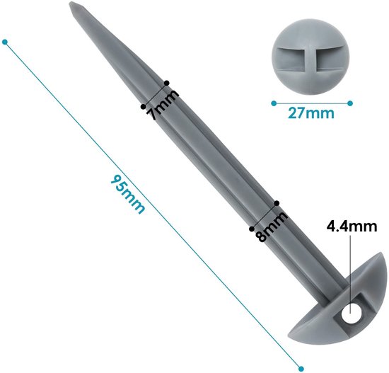 Dailygoods- Tenttapijt 100% HDPE - Multifunctioneel Buitenkleed - Campingtapijt met 13 Haringen - Wasbaar - Waterdoorlatend - Draagtas inbegrepen - Campingkleed van Dailygoods — afbeelding 2