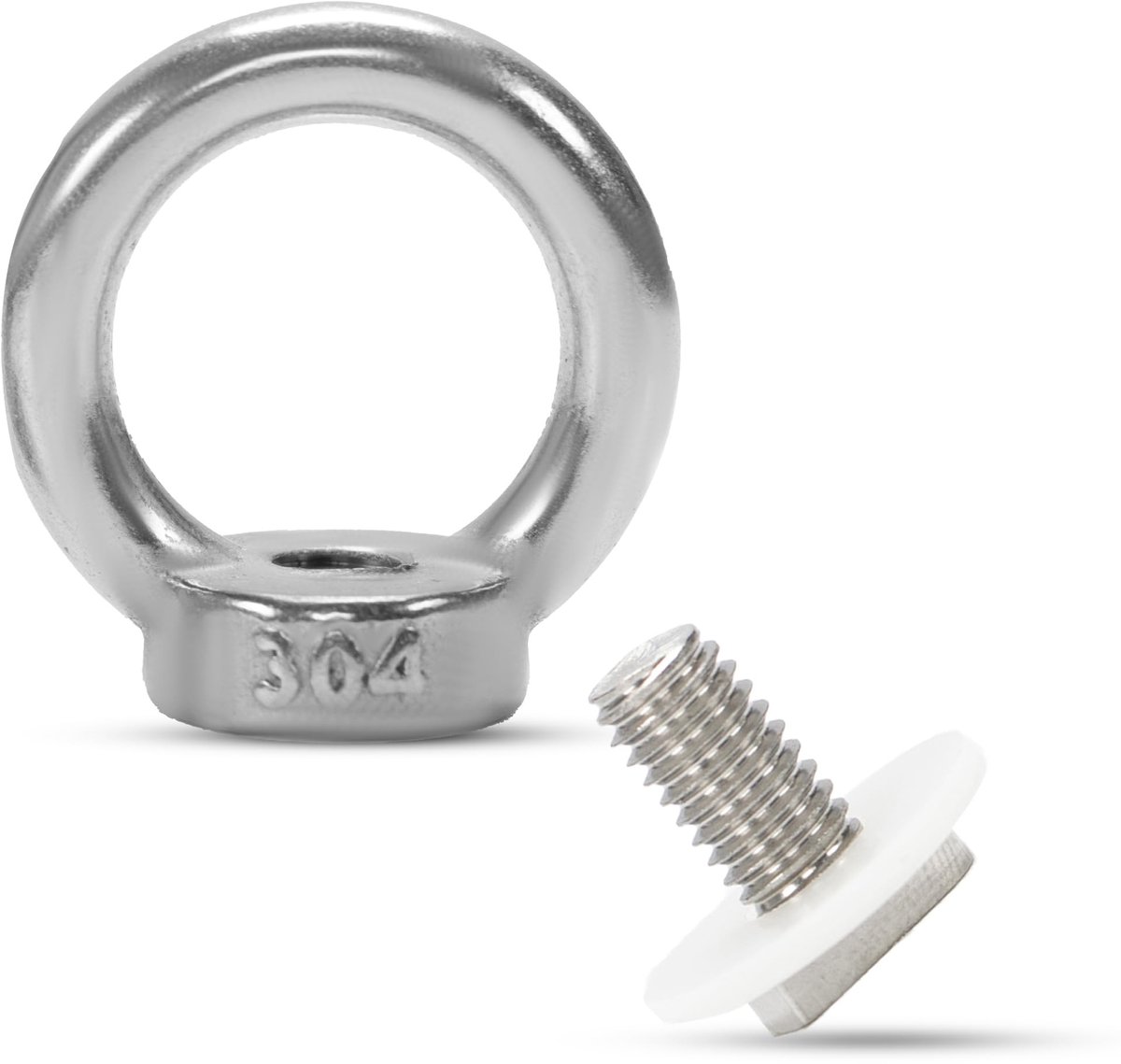 Dailygoods- Oogmoer M6 met Hamerhoofd - Roestvrij Stalen (304) - Serre Plantenhouder - Buiten Gebruik - Verstelbare Draad - Hoogwaardige Kwaliteit - Ringmoer