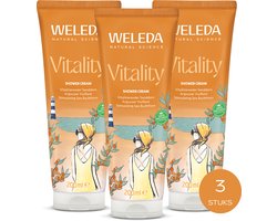 Weleda Vitality Douchecrème - 3 x 200ml - - Geur Van Grapefruit & Mandarijn - Reinigt Mild & Droogt Niet Uit - 100% Natuurlijke Ingrediënten - 600 ml
