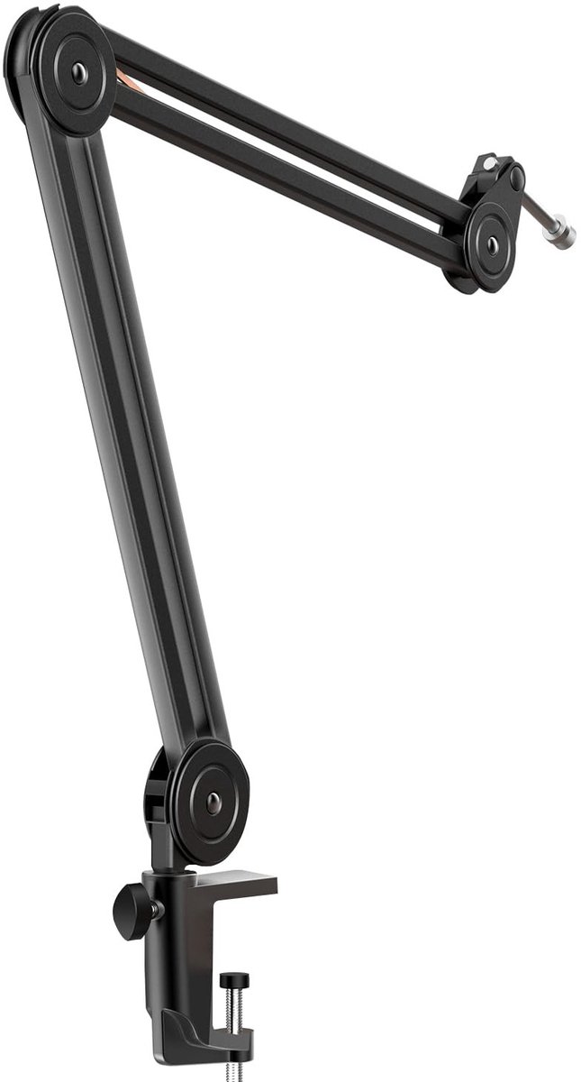 Dailygoods- Microfoonarm Verstelbaar - Microfoonstandaard - Microfoonclip - Adapter 3/8 inch/5/8 inch - Kabelbinders - Geschikt voor bureau