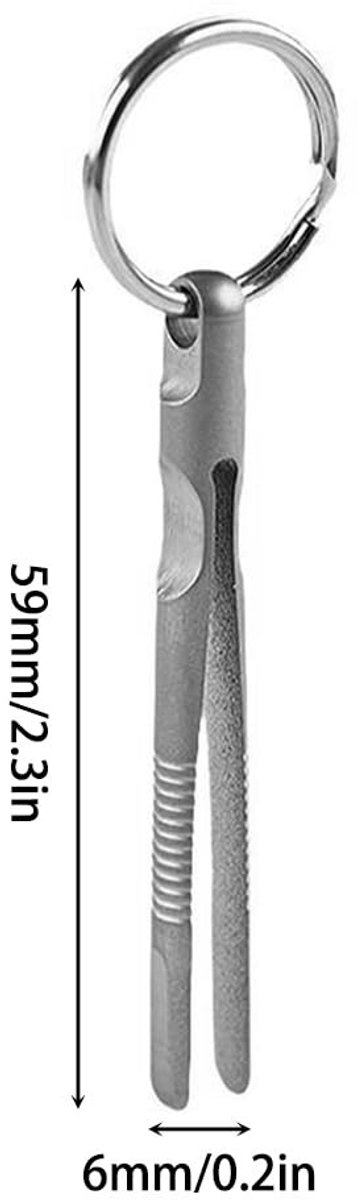 JHUBERS- Sleutelhangertang Lichtgewicht - TC4 Titanium Legering - Duurzaam - Compact - Draagbaar - 3 Stuks - Sleutelhanger van Jhubers — afbeelding 2