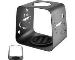 Filterkoffie houder - Koffie station - Koffie bereiden - Stabiele bereiding - 17 x 13 cm - Zwart
