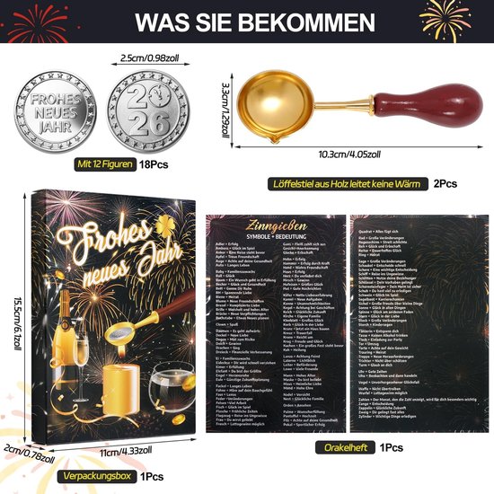 Dailygoods- Smeltset Tin en Lood - 18 Figuren - 2 Lepels — afbeelding 3