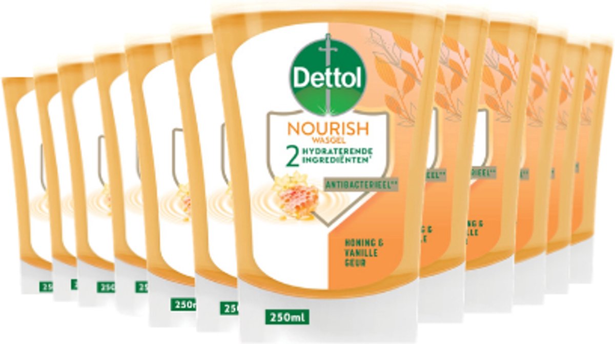 Bol.com Dettol No-Touch Refill Extra Care Honey & Sheabutter 250ML - 12 Stuks - Voordeelverpakking aanbieding