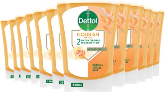 Dettol No-Touch Refill Extra Care Honey & Sheabutter 250ML - 12 Stuks - Voordeelverpakking