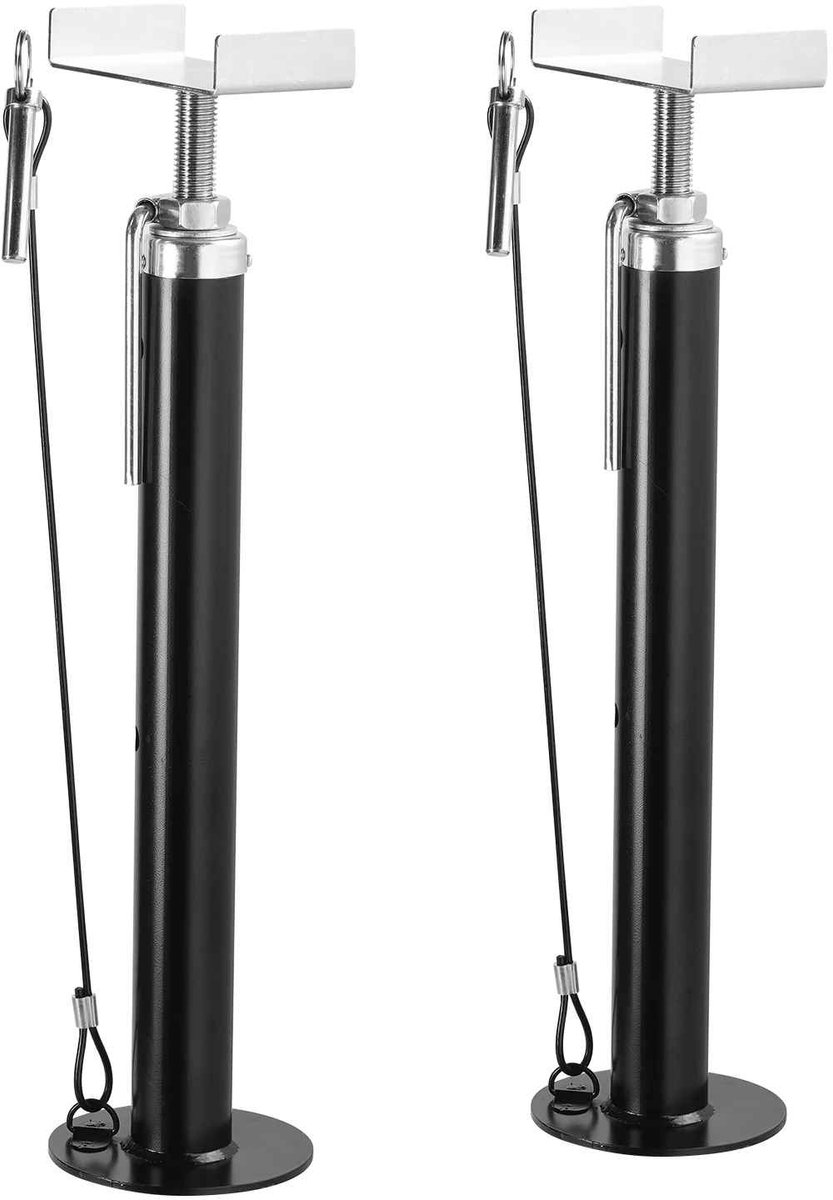 CORE RV Steunkrik - Uitschuifbare steunkrik - Stabilisator voor camper en reisaanhangwagen - Maximaal draagvermogen van 5000lbs/2267kg - 50 tot 123cm hoog - 13.5x13.5x51cm - Zwart