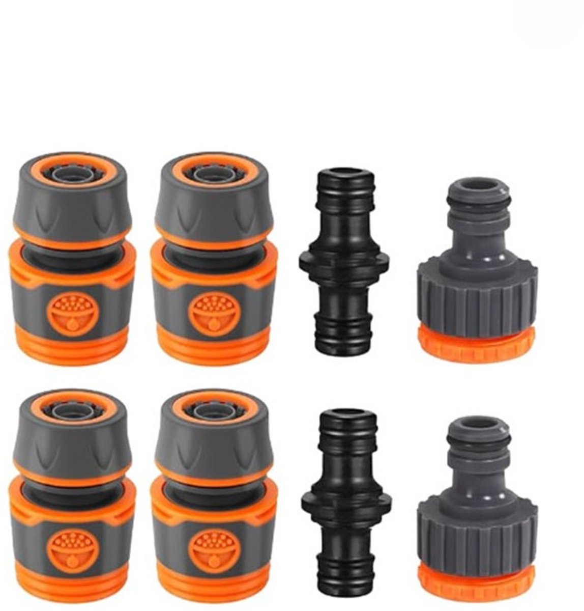 8 stuks - tuinslang koppelingen - tuinslangkoppeling - tuinslang koppelingen universeel - tuinslang koppeling set - tuinslangkoppeling - Voor tuinbesproeiing, balkonbesproeiing en autowasbeurt