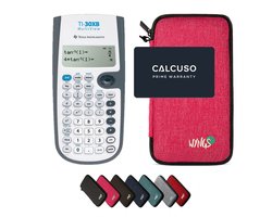 TI-30XB MultiView incl. WYNGS Beschermhoes Roze - Wetenschappelijke Rekenmachine - Basis Pakket