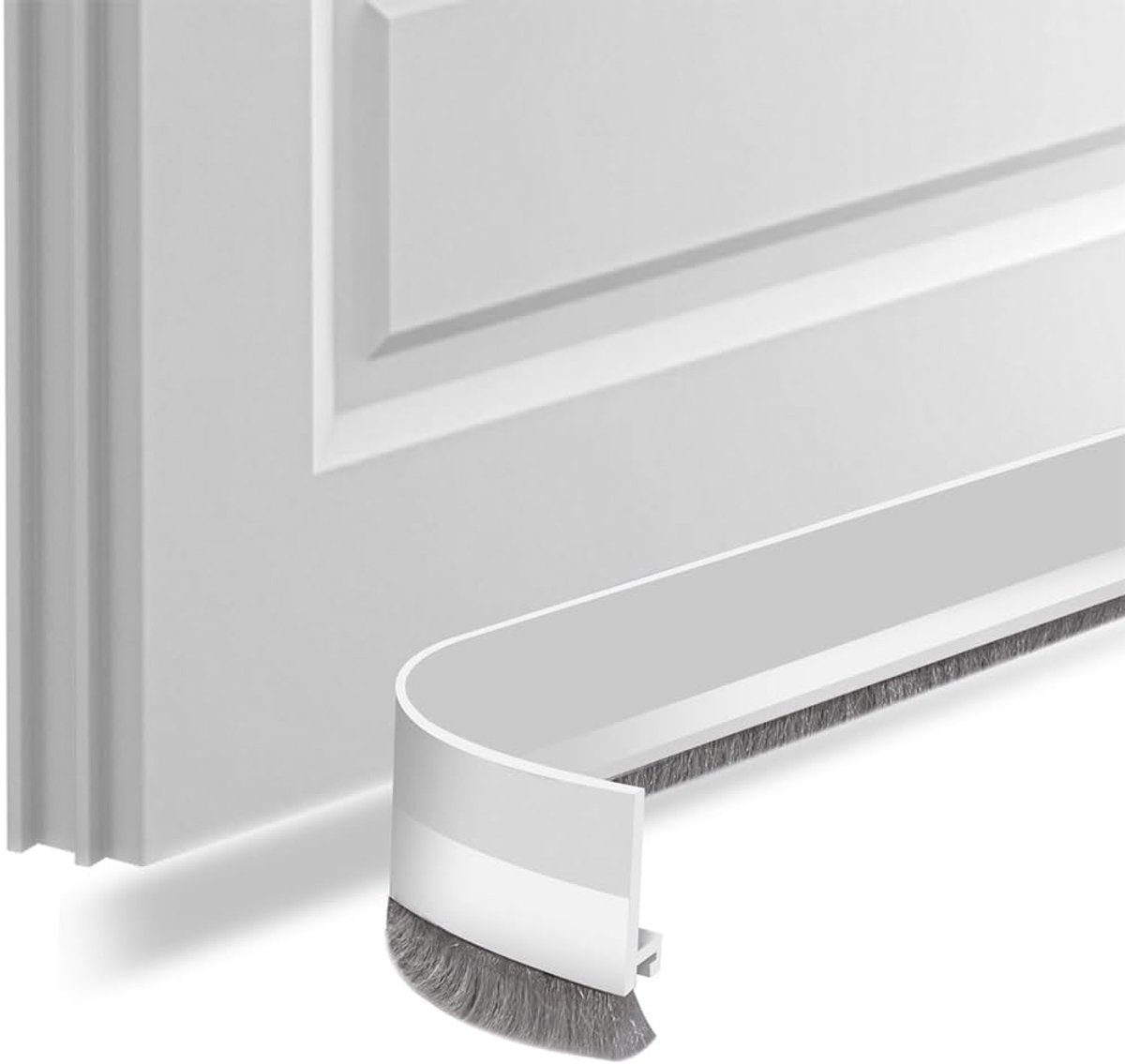 Deurafdichting Borstel - Tochtstopper Strip - Tocht Buiten Houden - Zelfklevend Flexibel Ontwerp - 3 cm Dikte - Wit