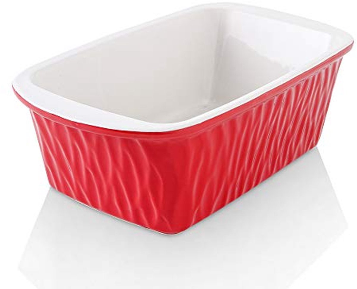 Keramische broodpan Bakvorm brood bakken Hoge temperatuur bestendig 23 x 15 cm Rood