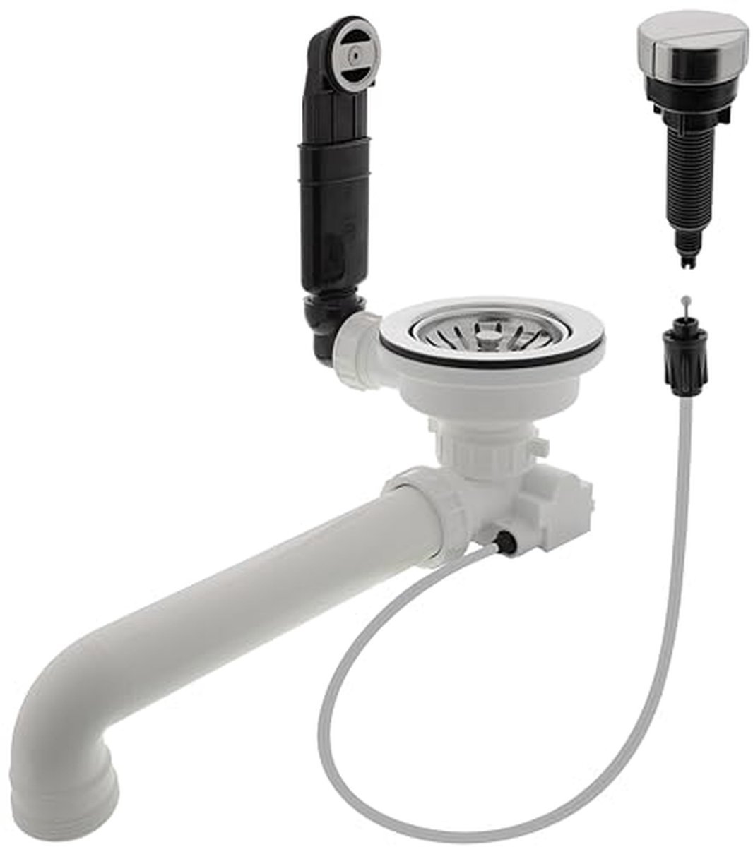 Draaibare Knop Set - Retrofit Kit - Keukenrenovatie - Roestvrij Staal - 3 1/2 inch - Chroom