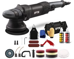 Excentrische polijstmachine - Auto poetsmachine - Lak herstellen - 6 Snelheden variabel - 125mm 150mm pads - Zwart