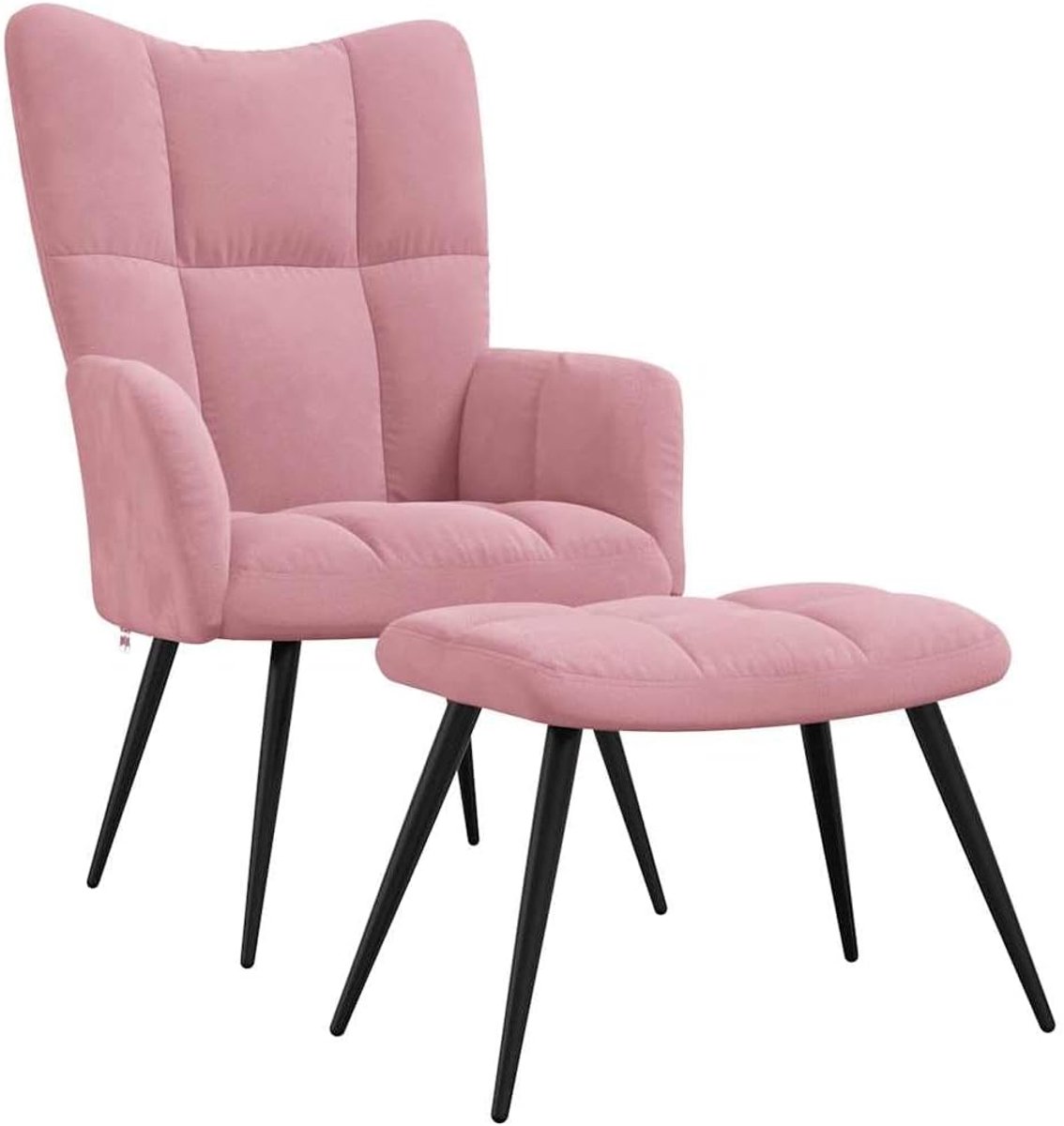 Relaxstoel met voetenbank - Fauteuil comfort - Ontspannen zitten - Stabiel stalen frame - 61 x 70 x 965 cm