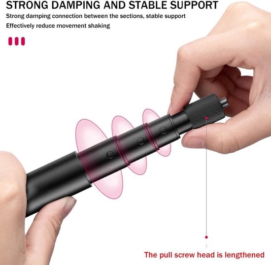 Golf Monopod Selfie Stick - Statief Swing Analyzer - Golf Swing Opnemen - Sterke Magnetische Grip - 29.5-121 cm - Zwart van GOLF — afbeelding 4