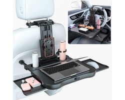 Auto Achterbank Tafel - Reistafel Bureau - Eten en Werken - Opvouwbaar en Stabiel - Verstelbaar - Zwart