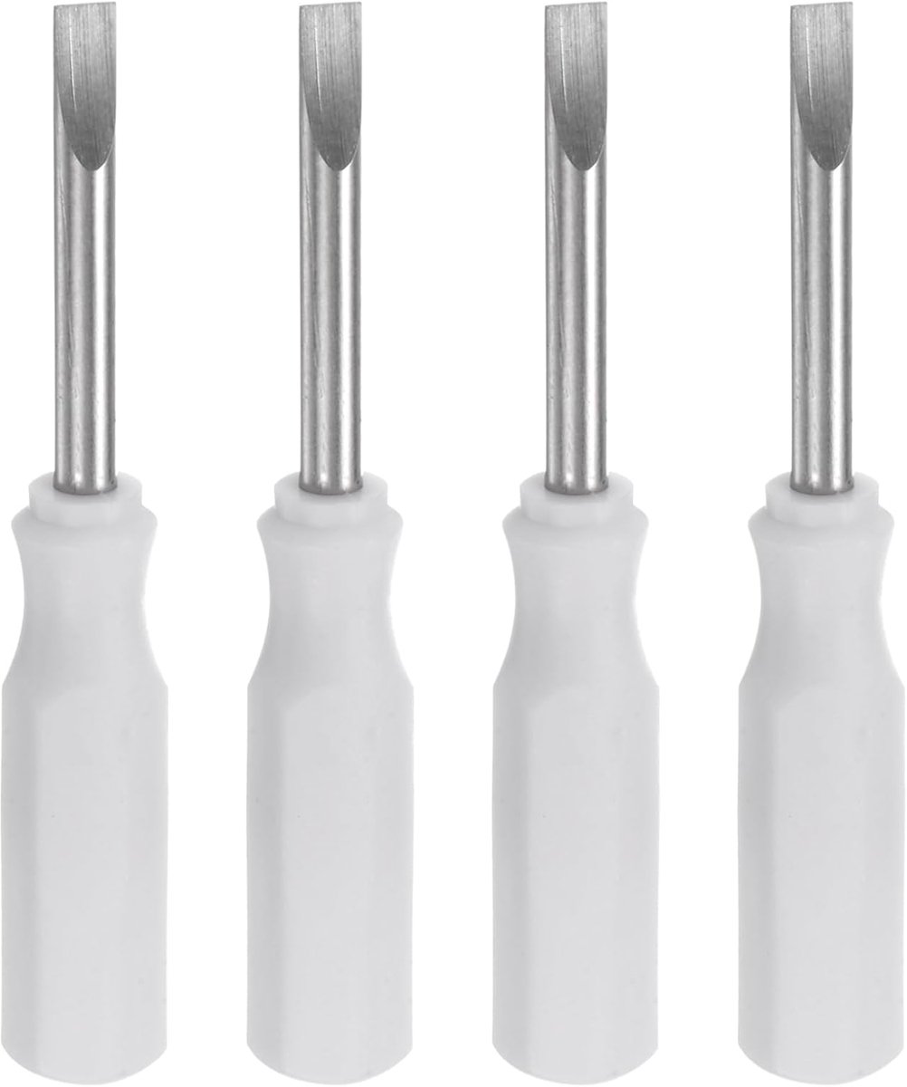 Mini Schroevendraaier - Precisie Gereedschap - Kleine Reparatie - Magnetische Kop - 4 Stuks - Wit