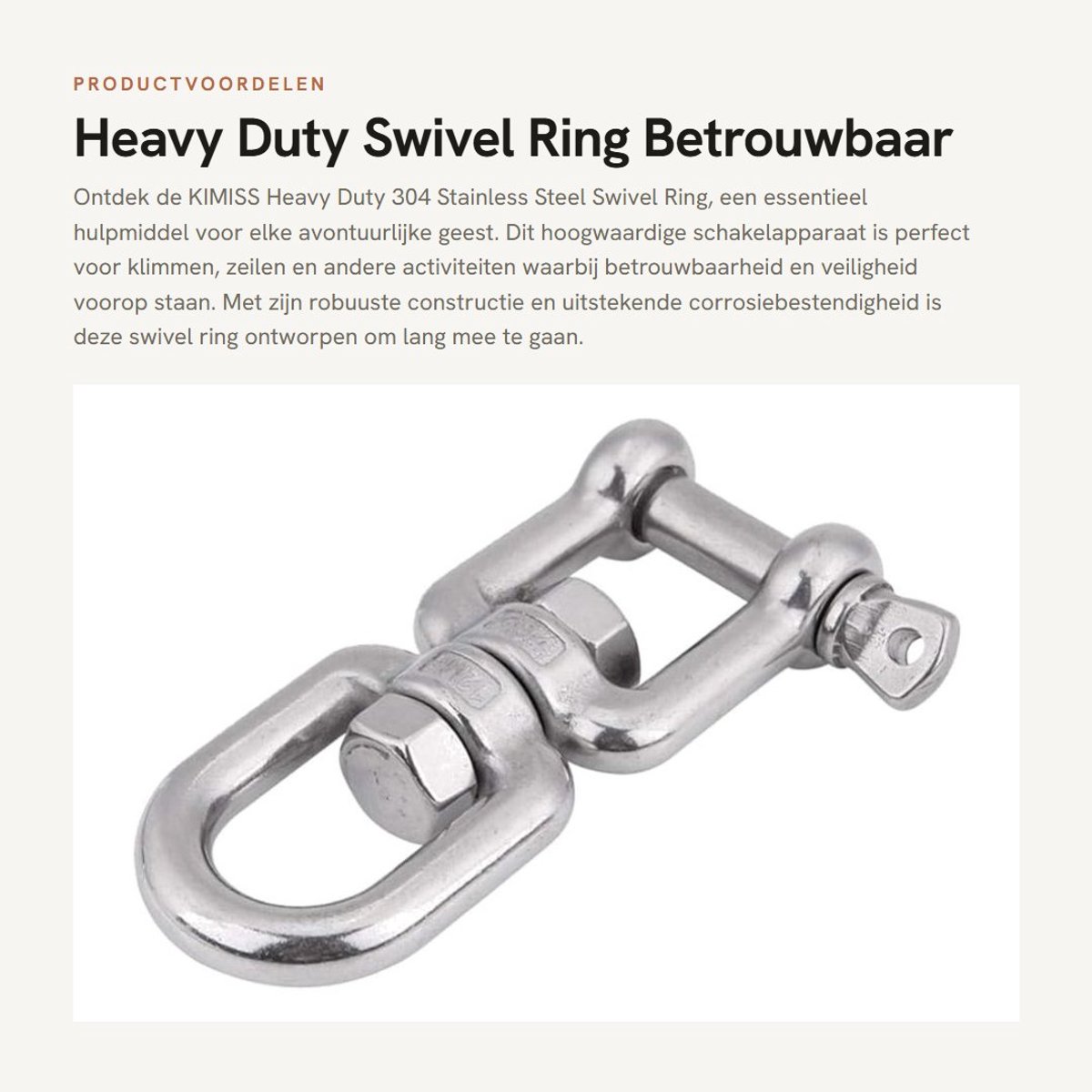 Dailygoods- Schakel 12mm - Schakelring - Rvs - Duurzaam - Antiroest - Eenvoudige installatie - Haak