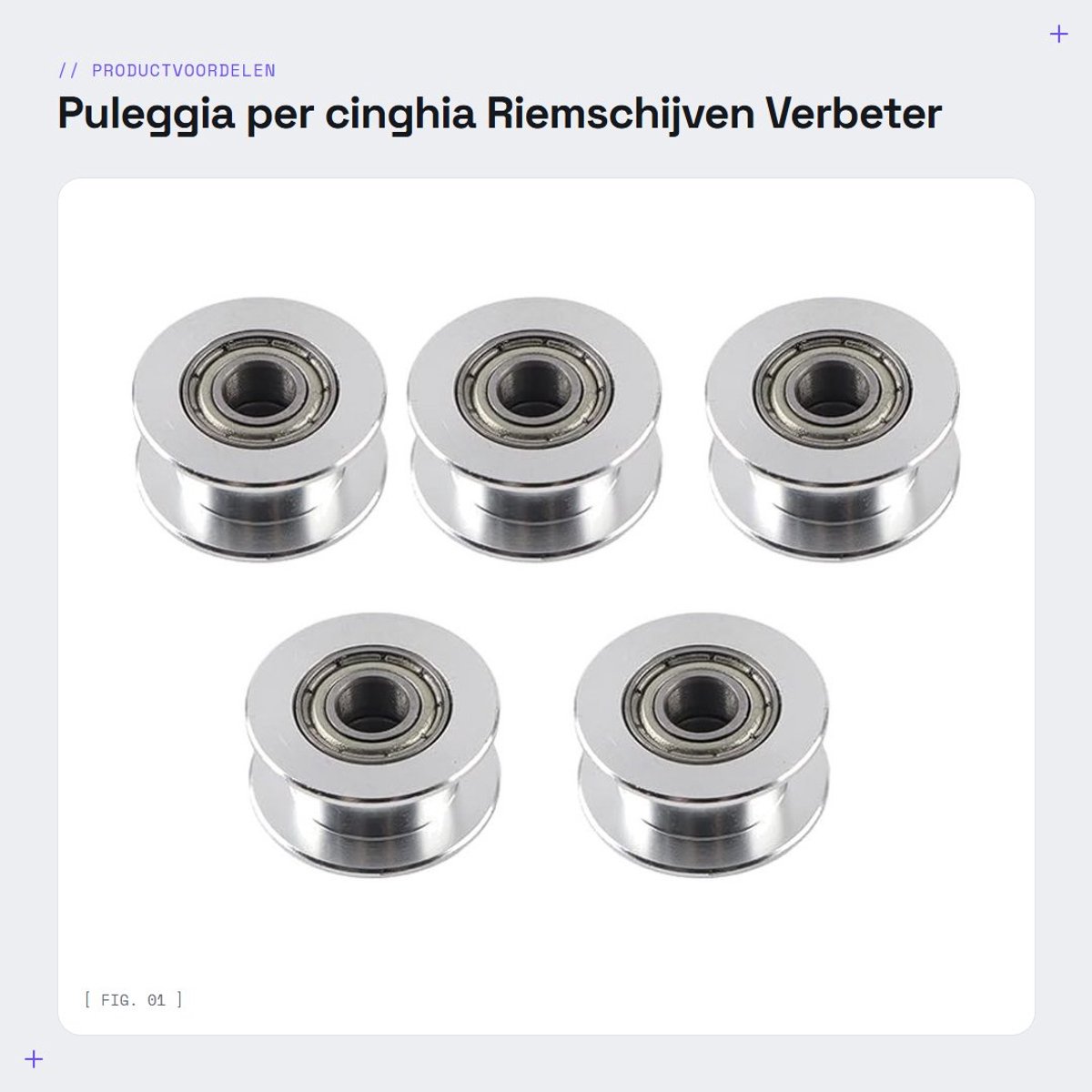 Dailygoods- Riemschijf 5 stuks - Aluminium 2GT - 16T/20T - Tandloos/Getand - 6mm/10mm - Verbeterde werkefficiëntie