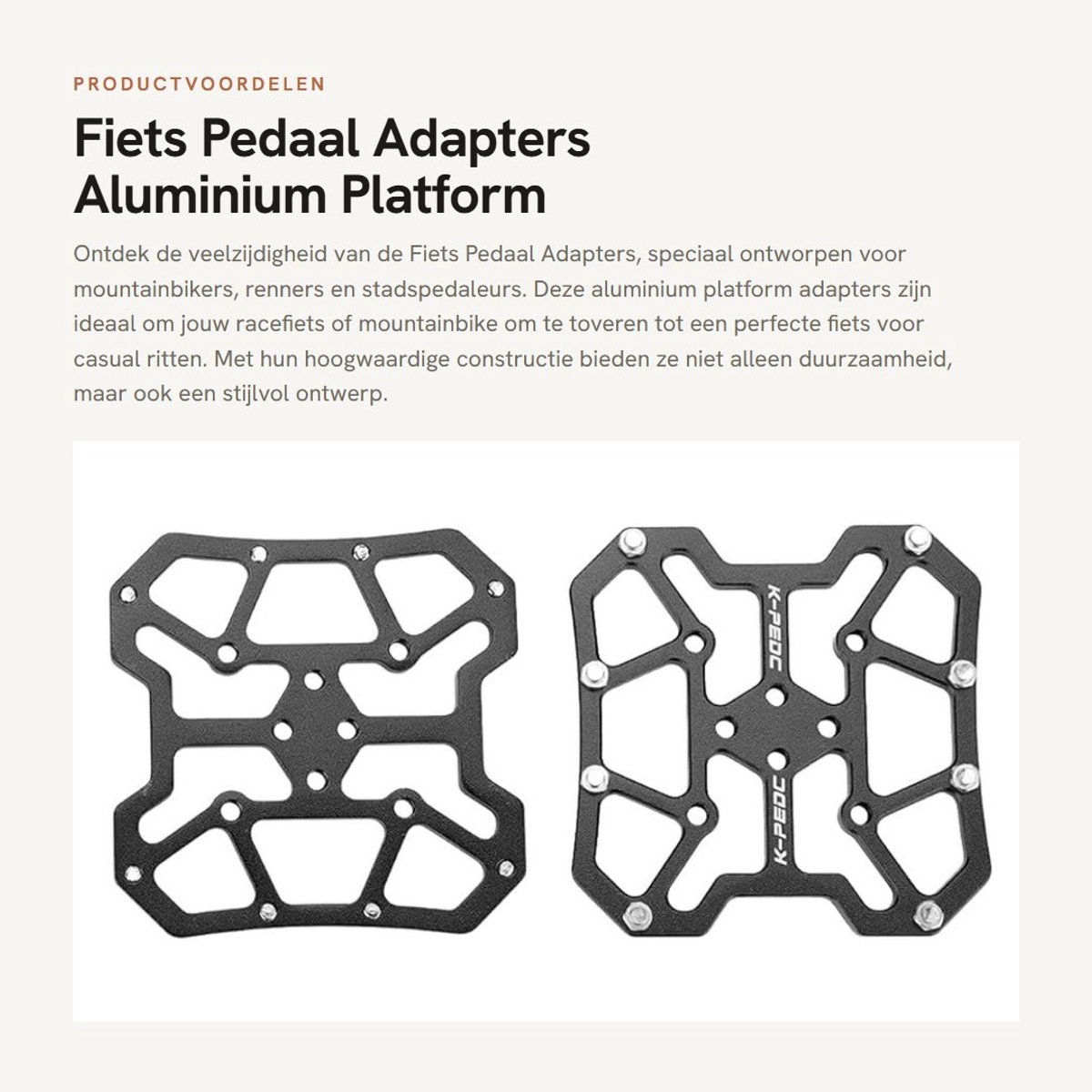 Dailygoods - Fiets Pedaal Adapters - Aluminium Platform Adapters - Duurzaam en Lichtgewicht - Geschikt voor Mountainbikers - Casual Riding - Betere Pr...