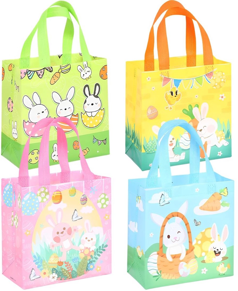 Dailygoods- Geschenktasjes herbruikbaar - Set van 4 - Vliesstof - 22