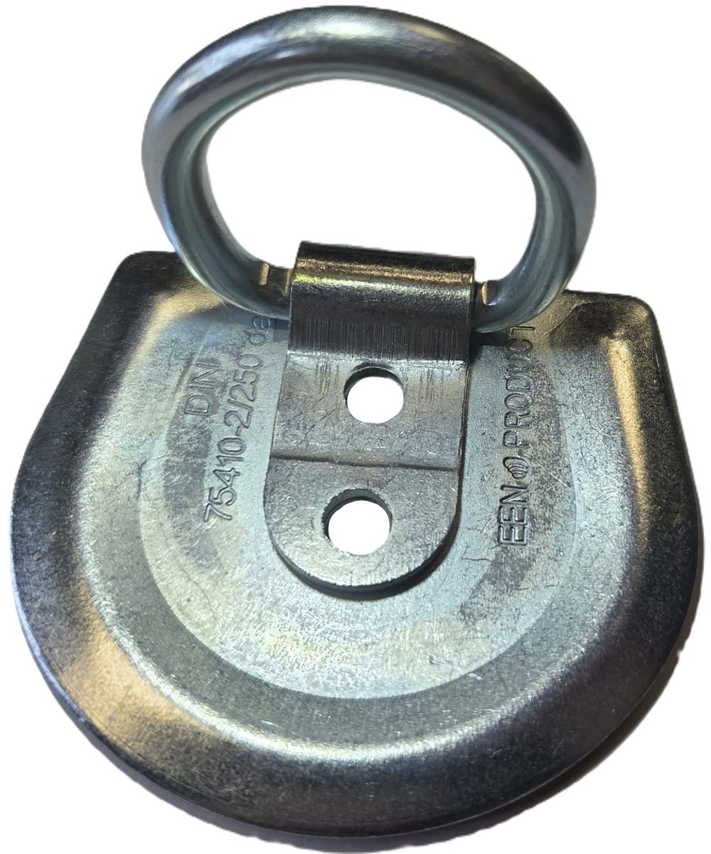 71 x 62 mm halfronde vloeranker - aanhangeroog - sjoroog - bindoog - vastzetoog - aanhanger beugel - vloerring