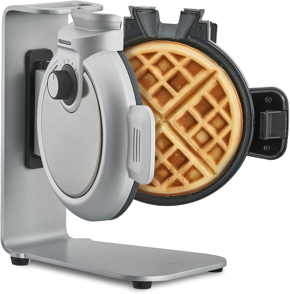 Wafelijzer - Belgische Wafels - Lekkere Wafels Bakken - Verticaal Baksysteem - 18 cm Doorsnede - Zilver