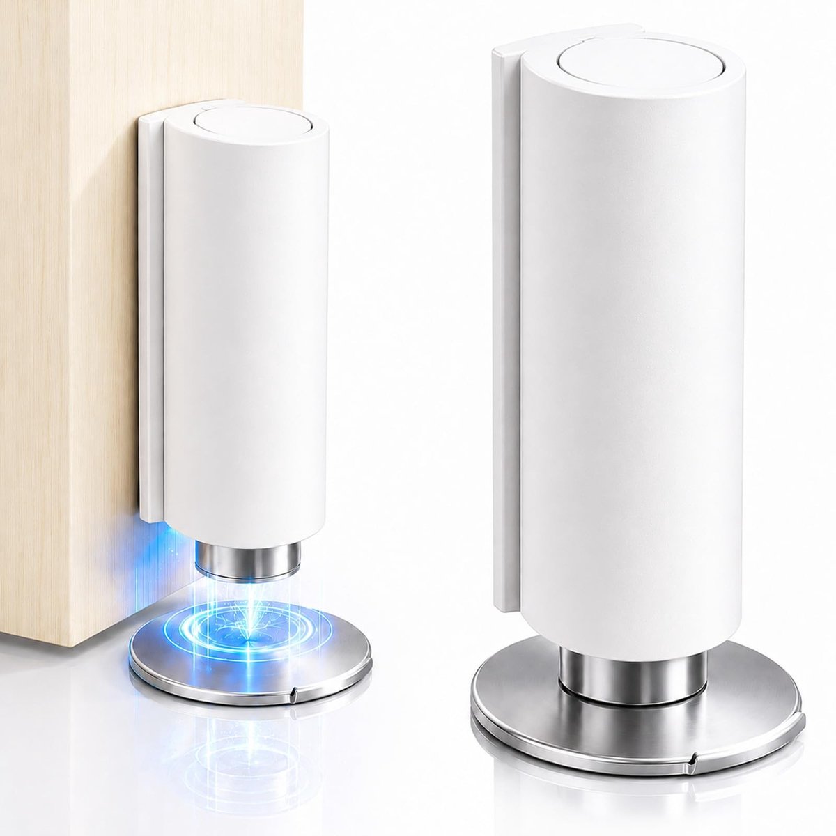 Dailygoods- Deurstopper Magnetisch - Vloerdeurstopper Zelfklevend - Ultraplat 1,6 mm - Roestvrij Staal - Deurvastzetter - Comfortabel en Veilig - Deurbuffer