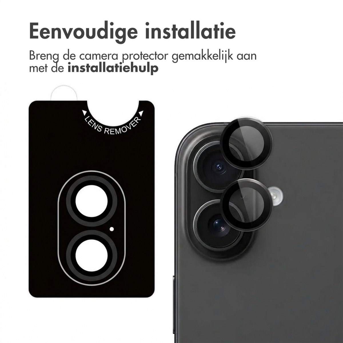 imoshion Camera Lens Protector - Geschikt voor Apple iPhone 17 / 16 Plus / 16 - 2 Pack - Zwart — cadeau in Cadeau-ideeën - foto 5