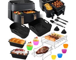 23-delige Airfryer Accessoire Set voor Philips Dual Basket 3000-5000 Serie