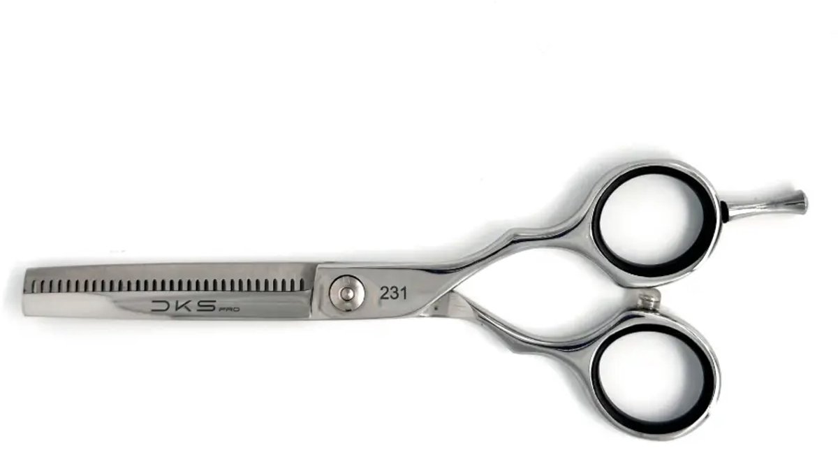 DKS Pro 231 Coupeschaar 5.5 Inch – Professionele Uitdunschaar – 32 Tanden – 420J2 RVS – Classic Greep – Rechtshandig – Zilver