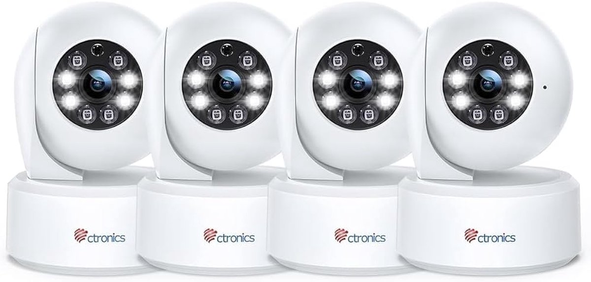 Bewakingscamera Binnen - WLAN Camera - Huisbewaking Thuis - 2.5K 4MP Kleuren Nachtzicht - 9.6 x 9.6 x 15 cm