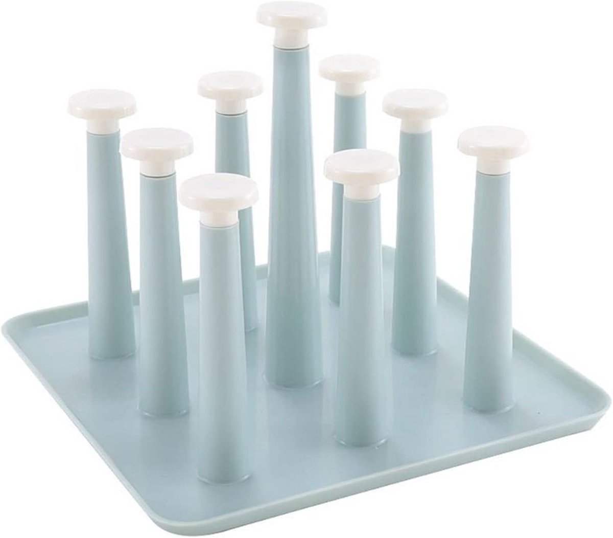 Koffiemok Houder - Cup Organizer - Keuken Opbergen - Antislip Haken - 9 Planken - Blauw