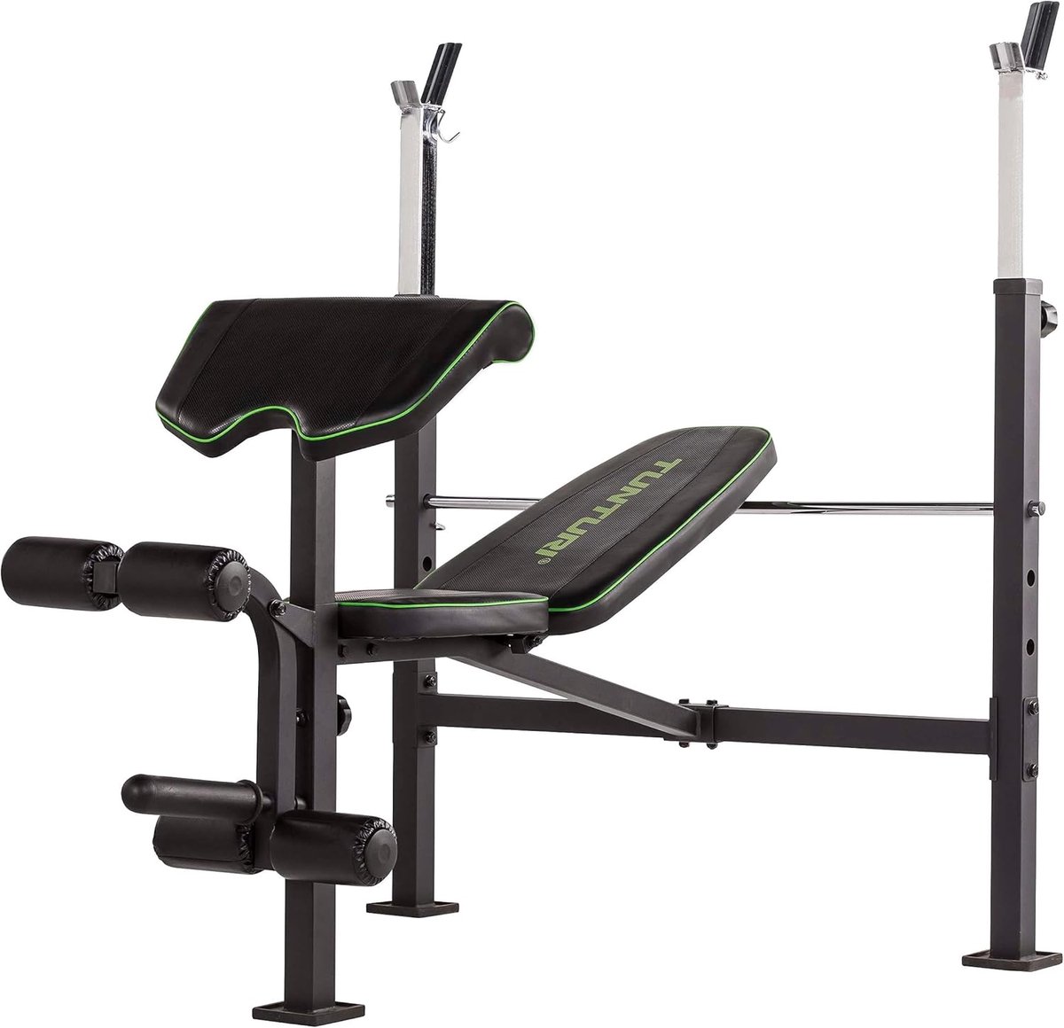 Halterbank - Fitness bank - Kracht training - Verstelbare rugleuning - 150 cm - Zwart