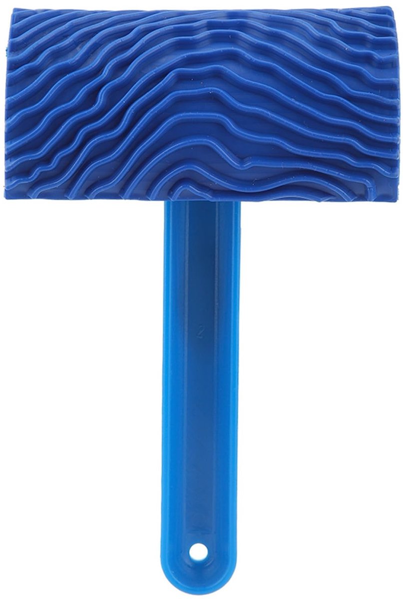 Dailygoods- Verfroller Houtnerf Effect - Multifunctioneel Schildergereedschap - Eenvoudig Schoon te Maken - Decoreren Muren/Vloeren - Herbruikbaar - Handvat voor Gemakkelijk Gebruik