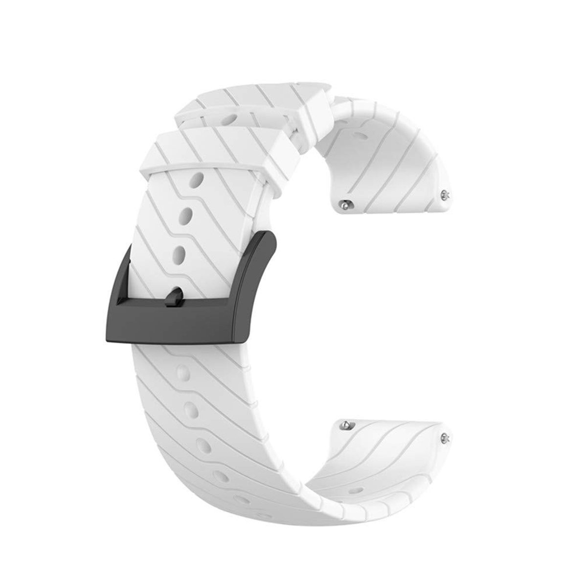 Dailygoods- Horlogeband Vervangend 24mm - Siliconen - Compatibel met Suunto D5/7/9/9 Baro/Spartan Sport Wrist HR - Lichtgewicht - Comfortabel - Lengte 86+129mm - Horlogebandje